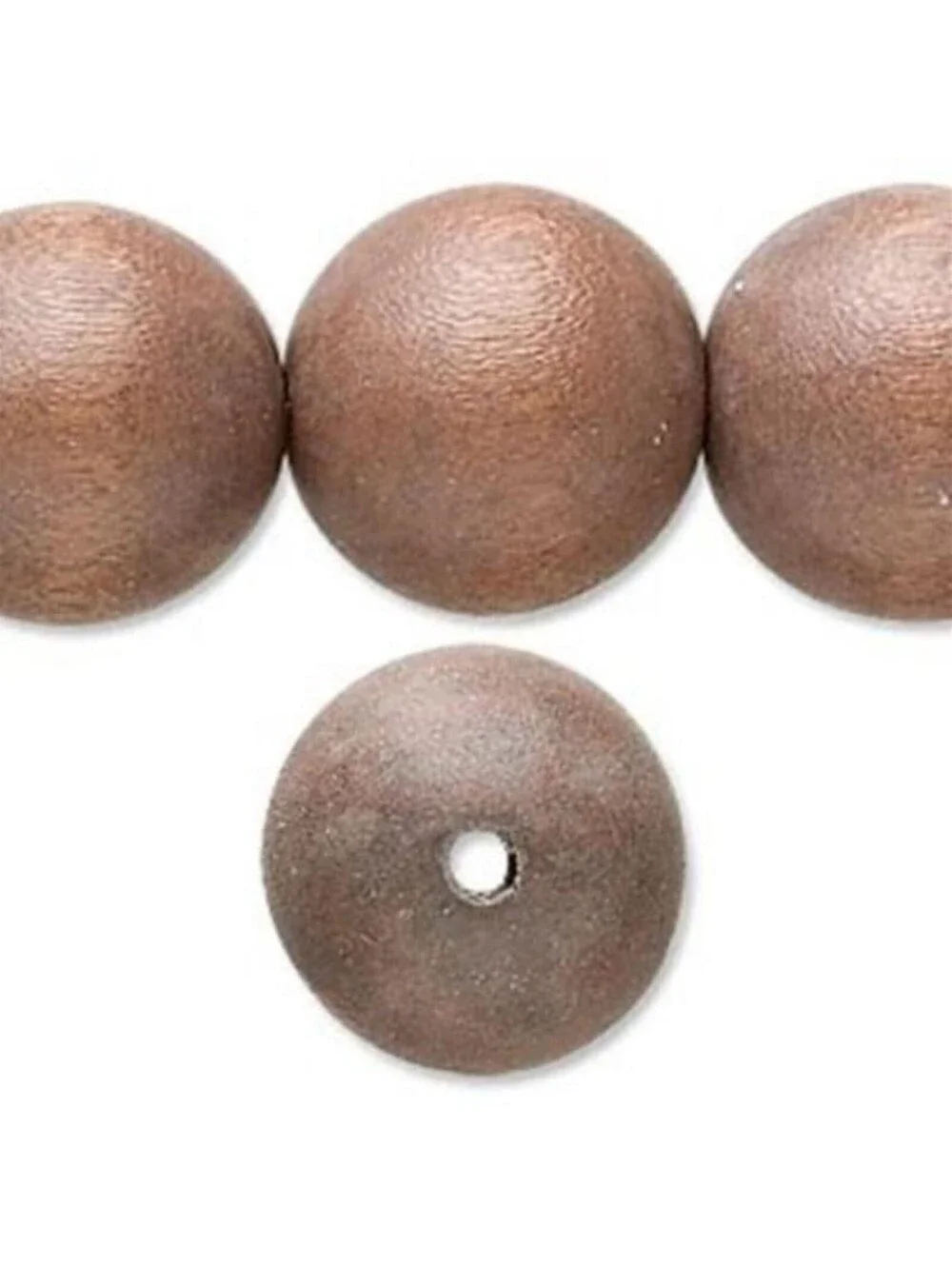 South Sea Philippines Large 20mm Wood Beads Mocha Brown 4 pcs